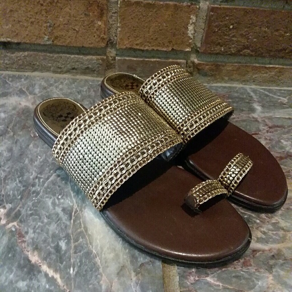 Vince Camuto Gold Slides. Price Firm - Picture 4 of 5